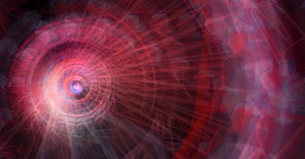 信号を無視して交差点に進入する自転車のイラスト。赤信号を無視する危険性を強調した図。